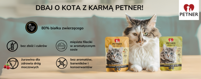 dbaj o zdrowie kota z karmą Petner